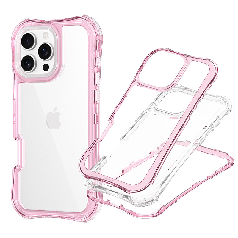 适用IP16 Pro Max透明三合一手机壳苹果17手机壳苹果手机壳