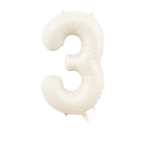 Cross-border new 32-inch 40-inch cream caramel color digital aluminum film balloon birthday party decoration balloon