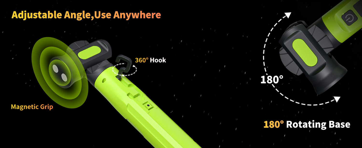 Wk01 New Emergency Maintenance Work Light USB Rechargeable High-Brightness Multi-Functional Inspection Lighting Lamp with Magnetic Hook