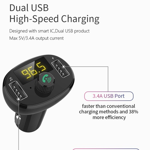 BT23蓝牙车载mp3免提播放器 汽车点烟器fm插卡机数显usb车充车载