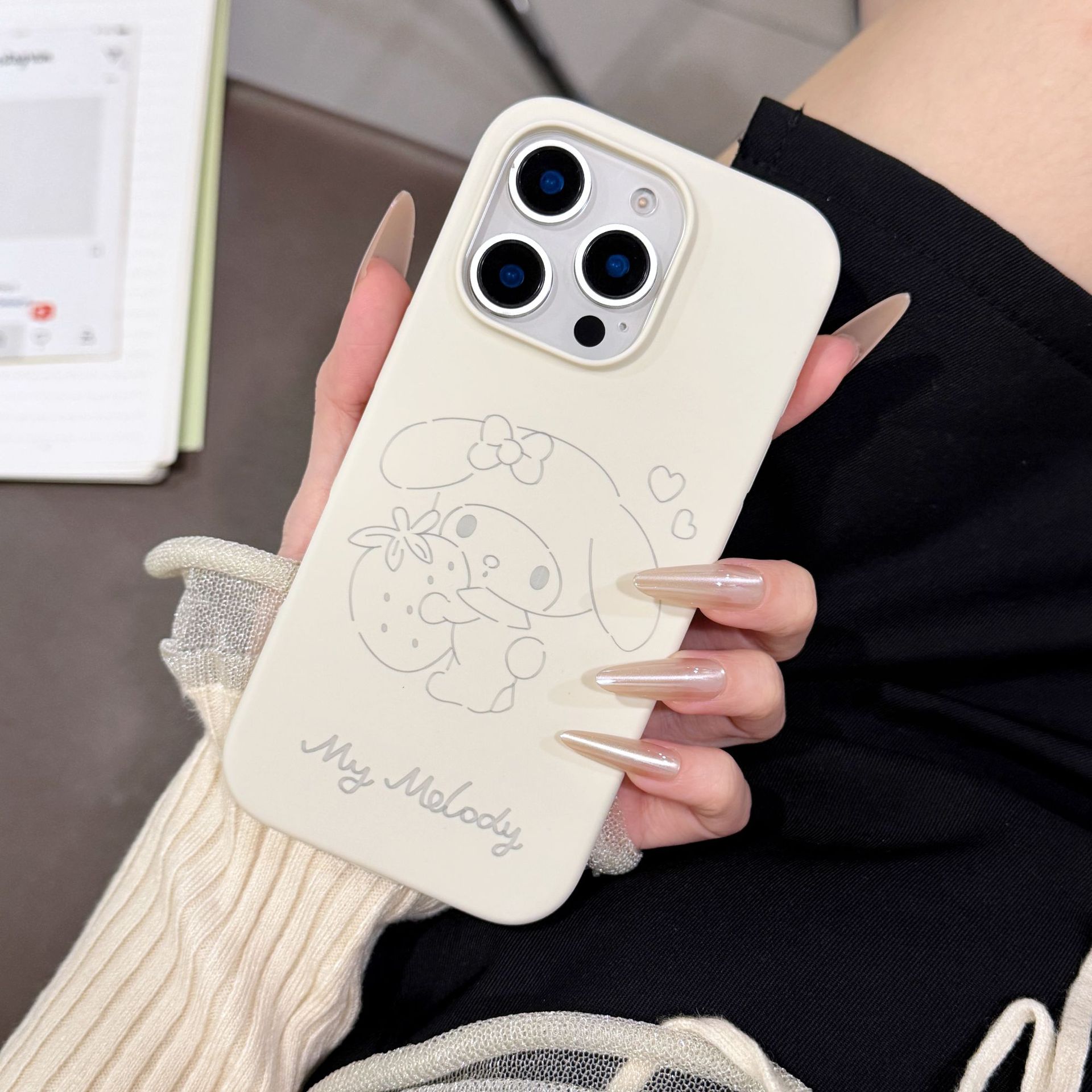 Funda de silicona anticaída con gráfico líquido Melody para Apple iPhone 17 Pro Max, funda de silicona anticaída para Apple 17