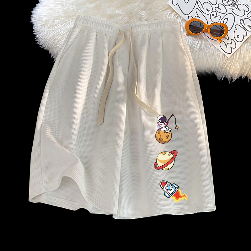 Pantalones cortos rectos flojos ocasionales de los hombres y de las mujeres de los deportes del verano Pantalones cortos de moda de los hombres de la galleta del estilo directo de la fábrica Hong Kong