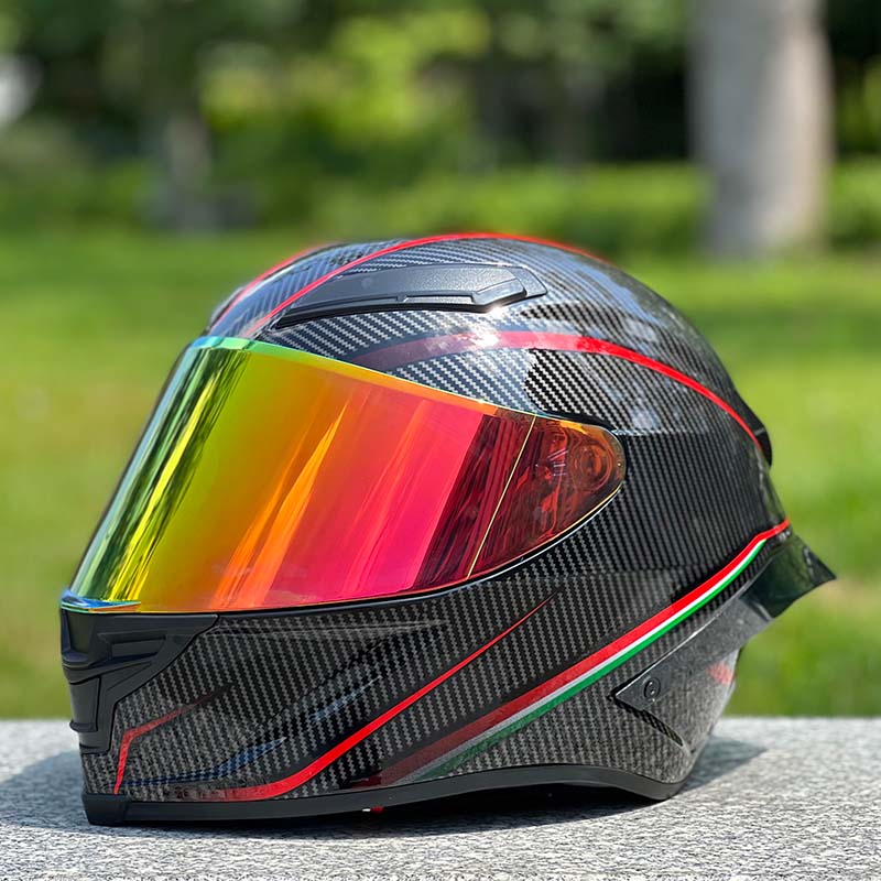 Motorcycle Helmet Personalized Snow House Style with Extended Spoiler