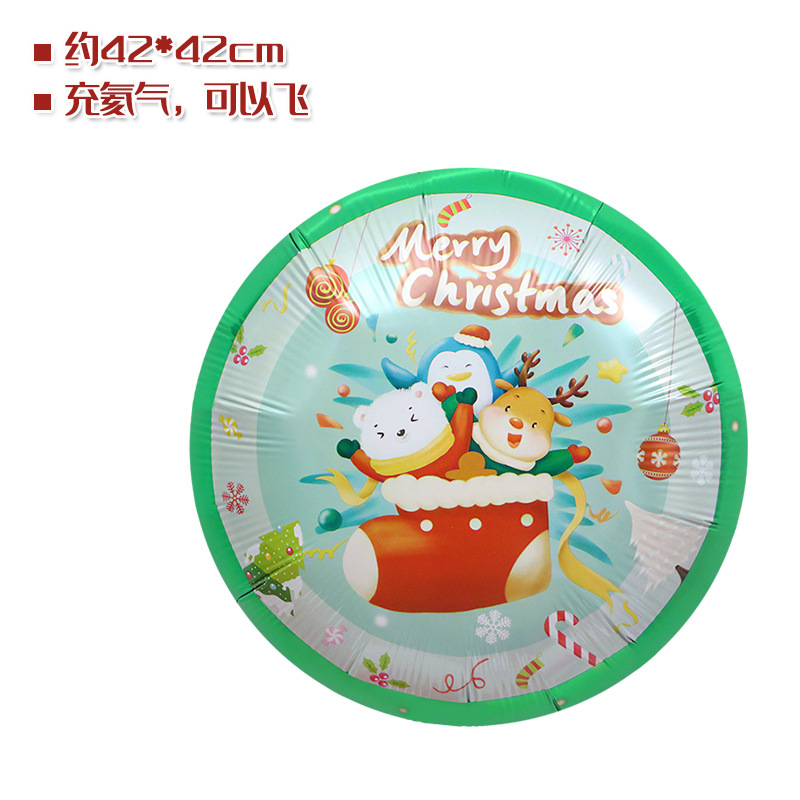 Tienda ventana Decoración Accesorios juguete globo Navidad caramelo muleta ancianos muñeco de nieve árbol de Navidad globo foto