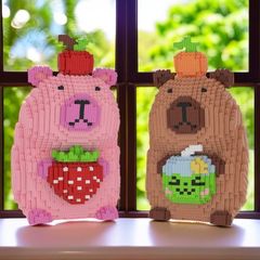 ネットセレブ超かわいいカピバラはレゴと互換性があり、積み木、知育パズル、子供用おもちゃ、装飾品、人形と互換性があります。