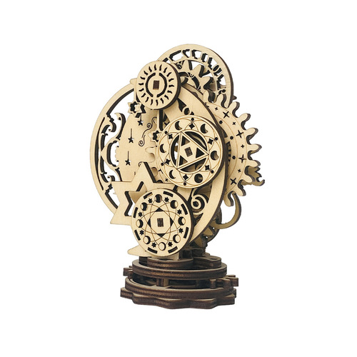Cross-border hot-selling wooden mechanical punk clock creative 3D puzzle children's adult educational toys hand-assembled gifts