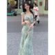 Tea Break French Floral Sling dress Children's Summer 2025 New Seaside Holiday Beach Long Dress