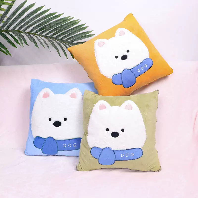 立体贴布绣高级感二合一抱枕被子定制logo活动礼品空调被抖音同款