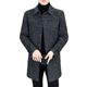 Winter Thickened Double-sided Woolen Coat Men's Mid-length Fashionable Single-breasted Business Casual High-end Woolen Coat Trendy