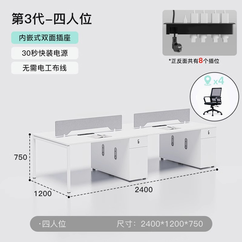 Escritorios y estaciones de trabajo – muebles de oficina modernos para 2/4/6 empleados