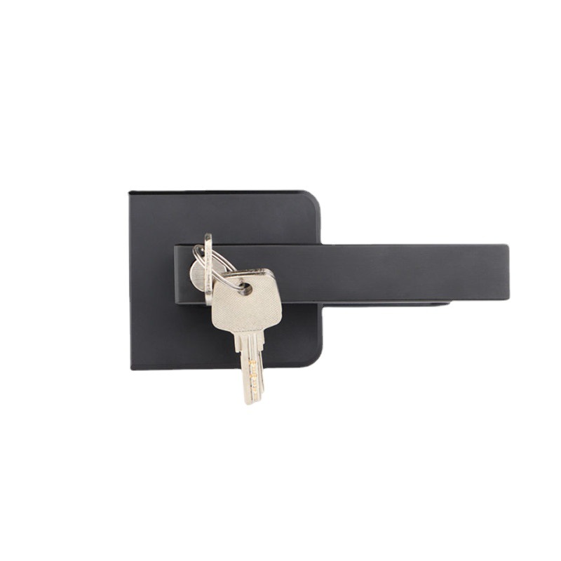 Cerradura de la puerta plana del sur de China con cuchara baño minimalista baño vidrio titanio magnesio aleación de aluminio antirrobo puerta universal cerradura plana
