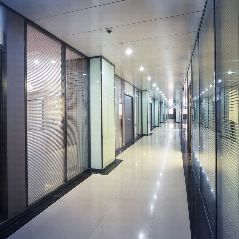 Manufacturer Produces Sliding Door Magnetic Control Single and Double Handle Built-In Blinds, Insulating Glass, Dustproof Sunshade and Energy Saving