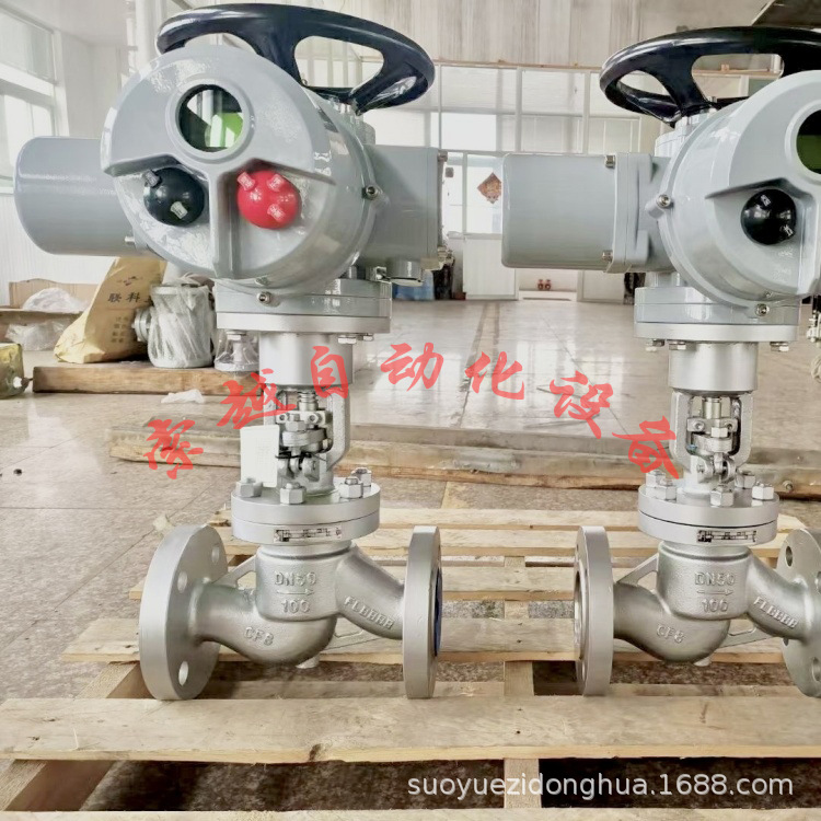 索越法兰式电动截止阀J941H-16C DN100 智能型 电压AC380V控制