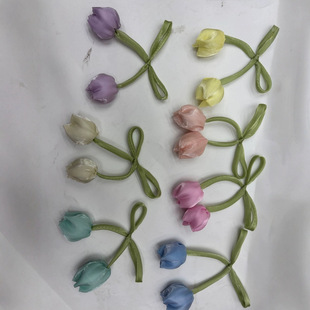 Korean flower bud tulip flower clothing accessories hairpin hair rope clothing bag accessories manufacturers wholesale