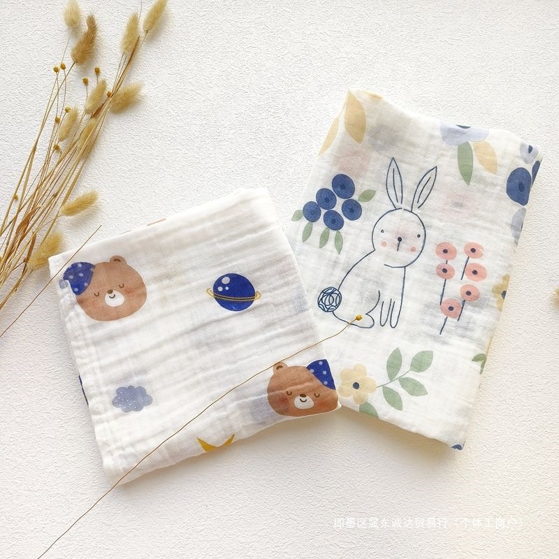 Newborn Pure Cotton Gauze Wrap Delivery Room Wrap Single Baby Swaddling Towel Bath Towel Cover Sunshade Towel Bed Sheets Category a Close-Fitting