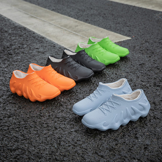 2022 Spring and Summer New 450 Eight-claw Volcano Coconut Rain Shoes for Men and Women Fashion Kitchen Warm Couple High Top Shoes