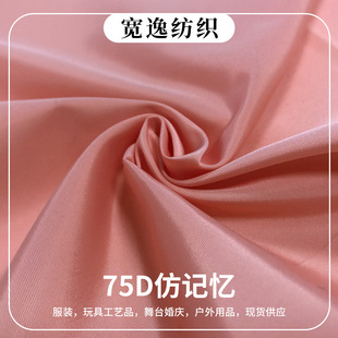 Manufacturer's ReaDy-maDe Fully Polyester 75D Imitation Memory Plain Cloth WinDbreaker Down Jacket Jacket Jacket Fabric