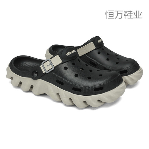 Men's Outdoor Slip-Resistant Summer Cap Toe Sandals with New Outer Wear Dual-Use, Fujian Big Hole Shoes
