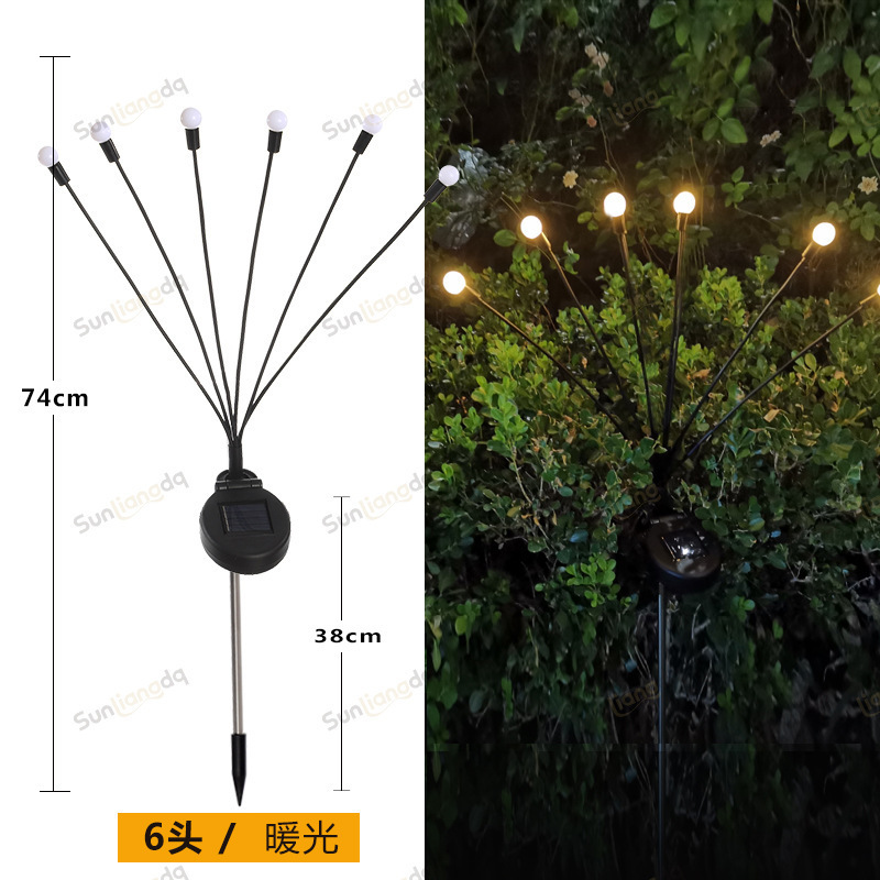 Transfronterizos LED solar luciérnagas lámpara de camping lámpara de césped luz de Navidad Halloween jardín lámpara de patio impermeable