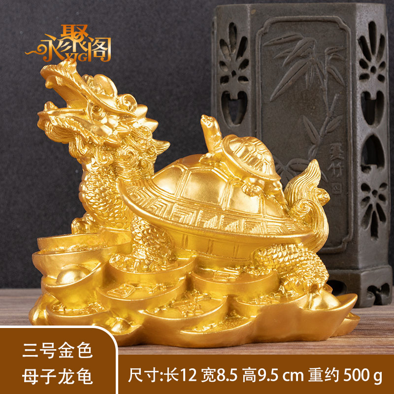 Figura decorativa dragón-tortuga feng shui