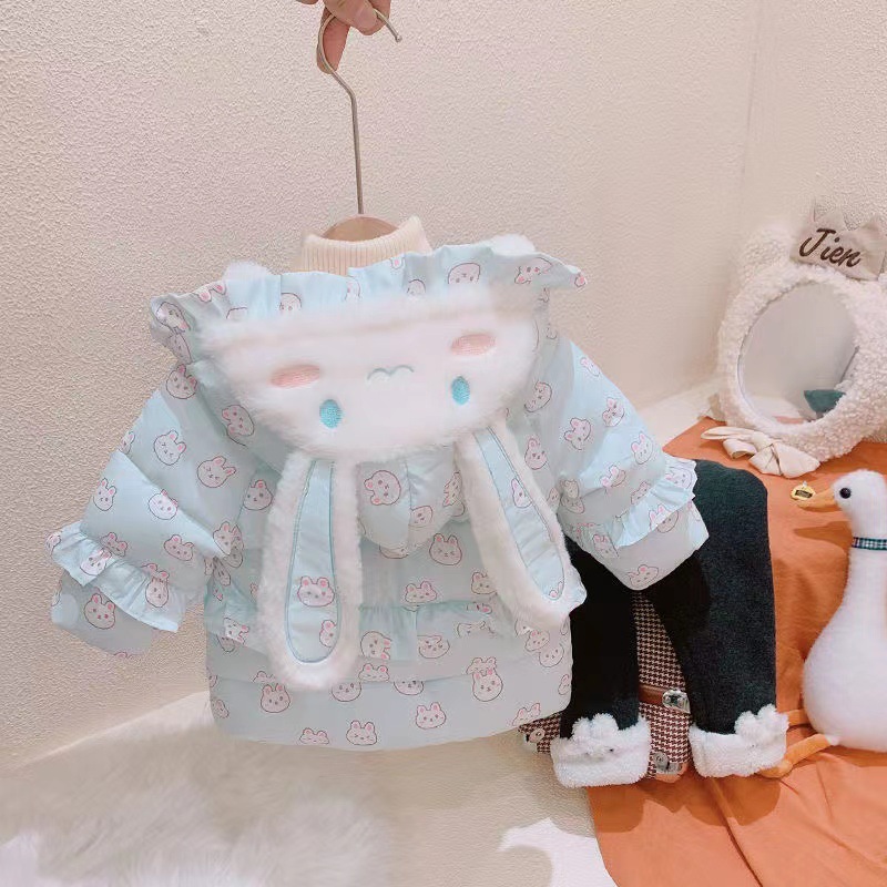 Niños, niños pequeños, niños, niñas, ropa de invierno, nuevo estilo, ropa de abrigo de felpa, top de bebé, linda chaqueta acolchada