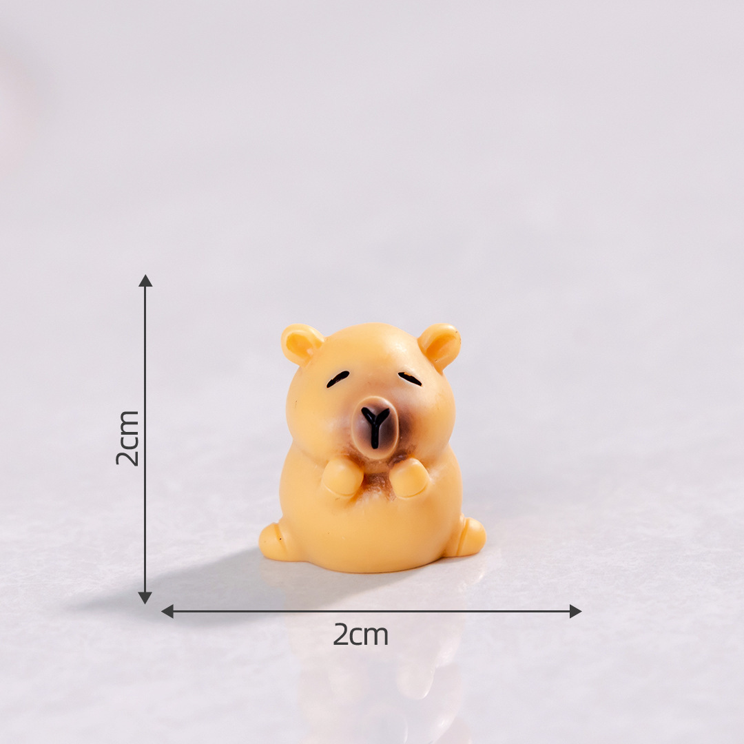 Micro paisaje creativo lindos Dolphin capibara muñeca caja ciega accesorios decoraciones accesorios de escritorio para automóviles