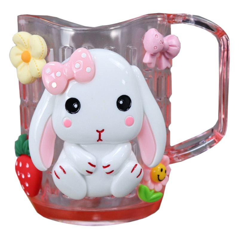 Taza de lavado de dibujos animados para niños creativos engrosada de plástico transparente taza de piña hogar lindo bebé taza de cepillo de dientes