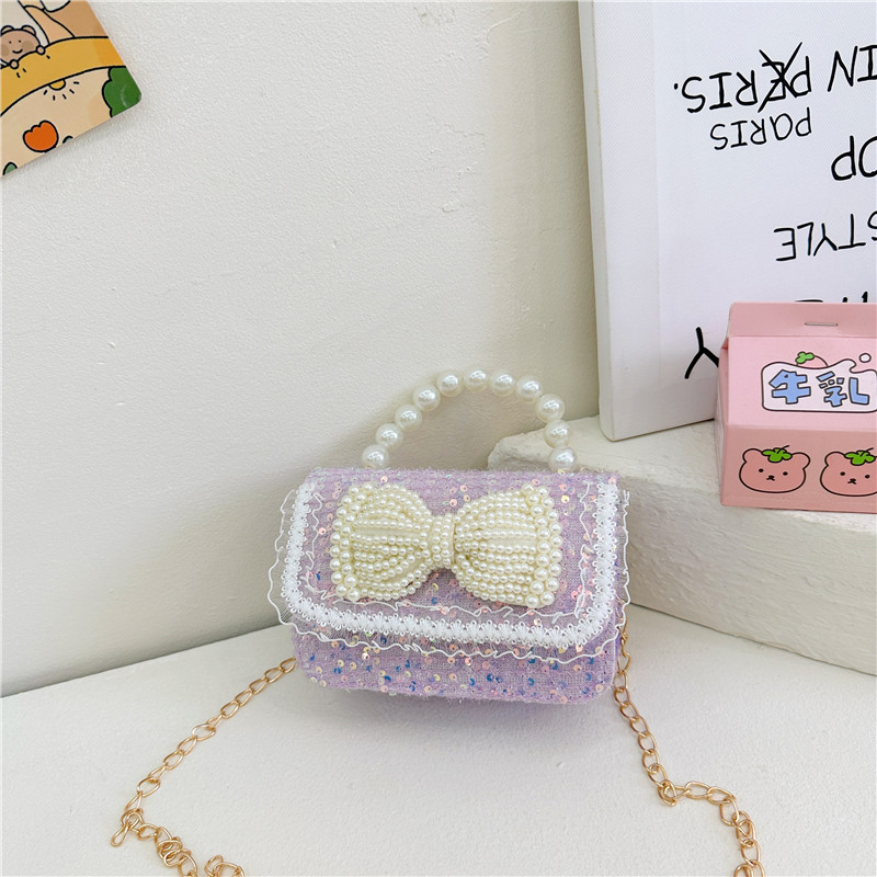 Nueva chica pequeña bolsa de hombro fragante bolso de moda perla esquinilla bolsa de cadena de cambio bolso cuadrado