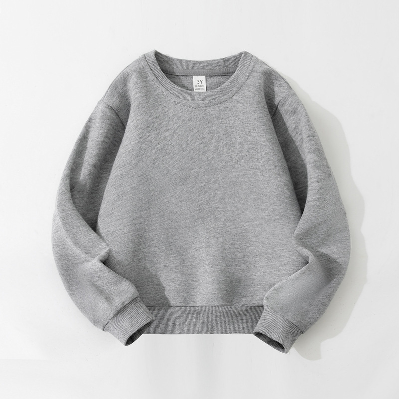 儿童卫衣广告衫纯色可定图案宝宝衣服童装线圈卫衣秋款空白衫批发|undefined