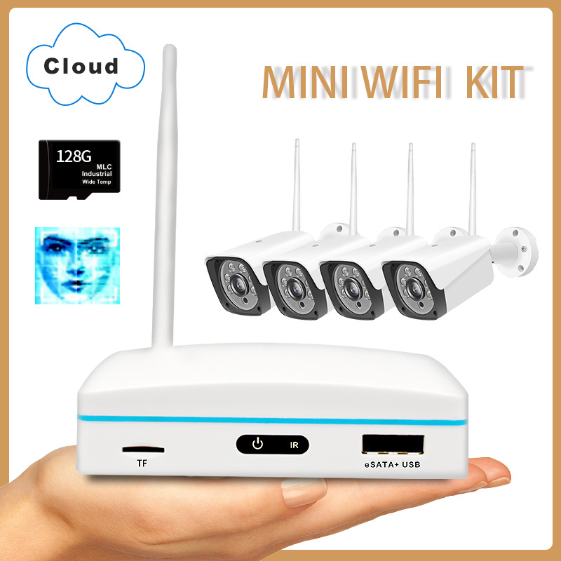 mini WiFi kit枪机 WiFi NVR套包 TF卡存储 4路