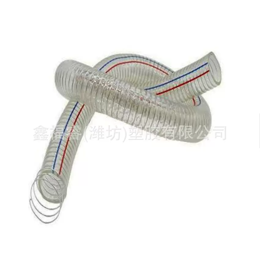 厂家供应pvc透明钢丝软管 耐磨钢丝螺旋软管农业排灌用管