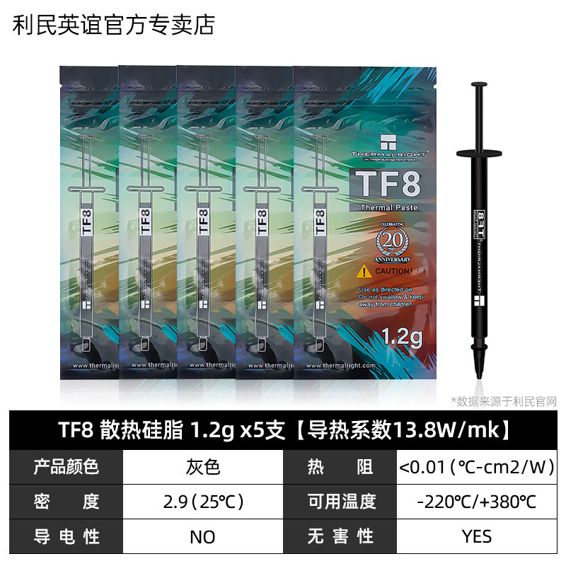 Limin TF8 / TF7 / TF9 / GT grasa de silicona térmica TFX pasta de conducción térmica tarjeta gráfica de computadora portátil CPU grasa de silicona disipadora de calor