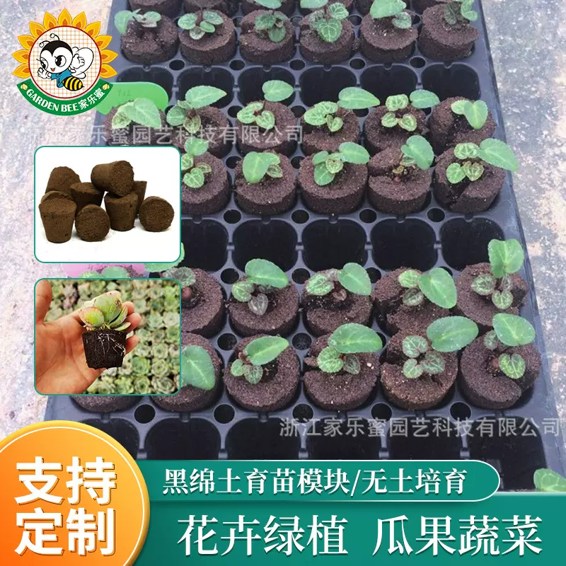 有机营养基质块育苗块营养土花卉定植水耕定植篮仿土海绵育苗基质