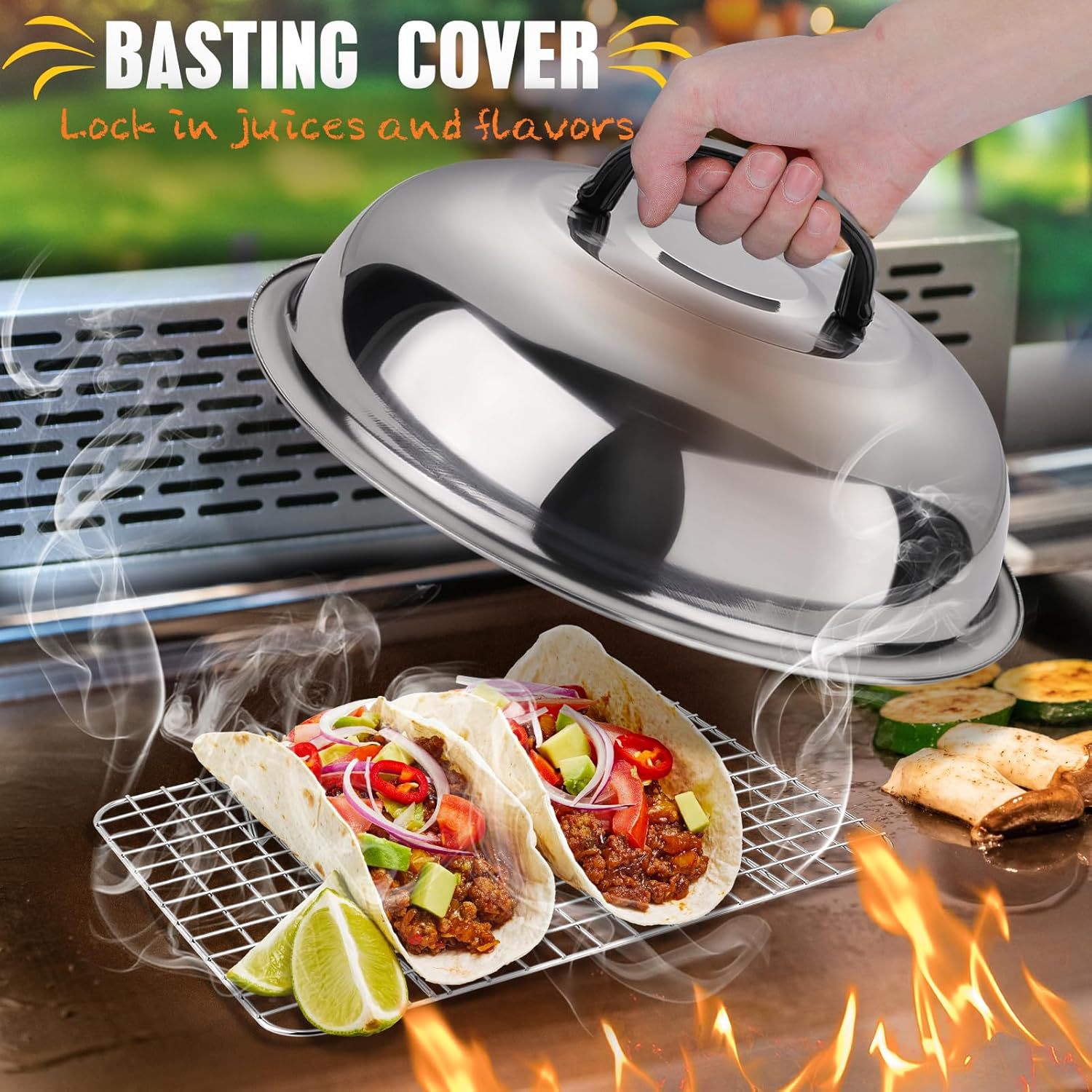 Spot Transborder Amazon l Juego de utensilios para hornear BBQ al aire libre Teppanyaki de acero inoxidable Juego de herramientas para barbacoa