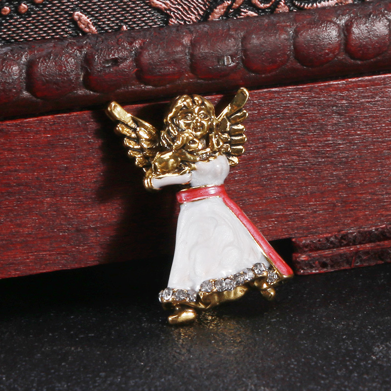 Enamel Design Casual Elegant Lady Pin Angel Alloy Enamel Unisex Brooches