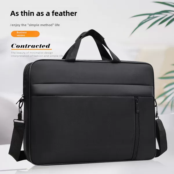 Portable one-shoulder laptop tablet computer bag 15-inch office business trip student printing large capacity wholesale computer bag