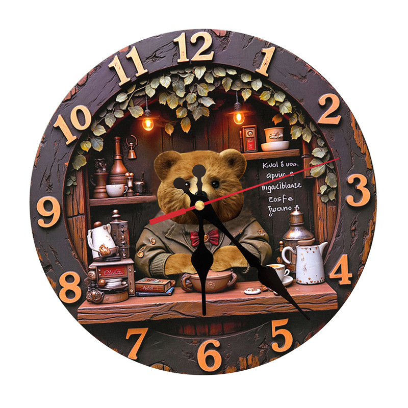 2D sin marco pintura flor reloj de pared redondo de 10 pulgadas reloj electrónico minimalista creativo hogar escaneo segundo reloj de venta caliente transfronteriza