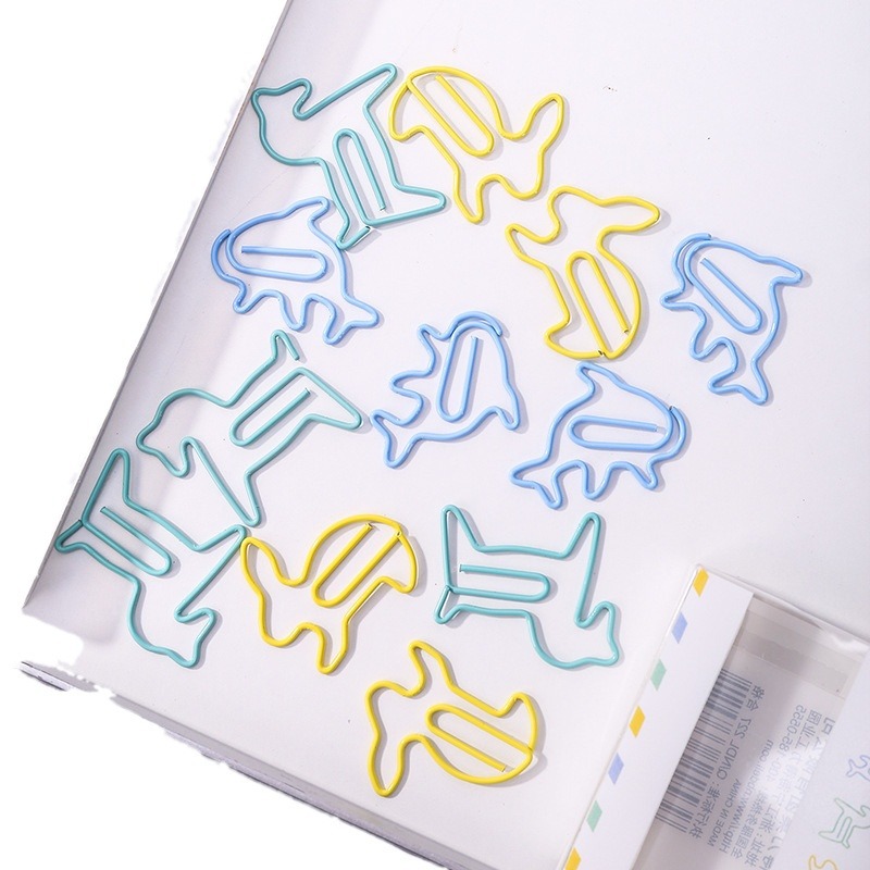 Clips de Papel con Formas Únicas Deli 0056, Clips de Papel Metálicos Coloridos, Frescos y Creativos con Diseños de Dibujos Animados