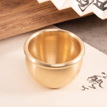 铜缸摆件招財纯铜水缸办公室摆件客厅纳福米缸聚宝盆家居摆设