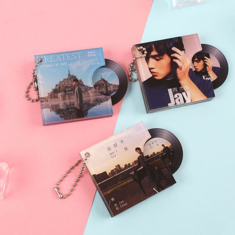 Acrylic nfc Pull Keychain Mini Album Vinyl Record CDdiy Star Should Aid Peripheral Pendant