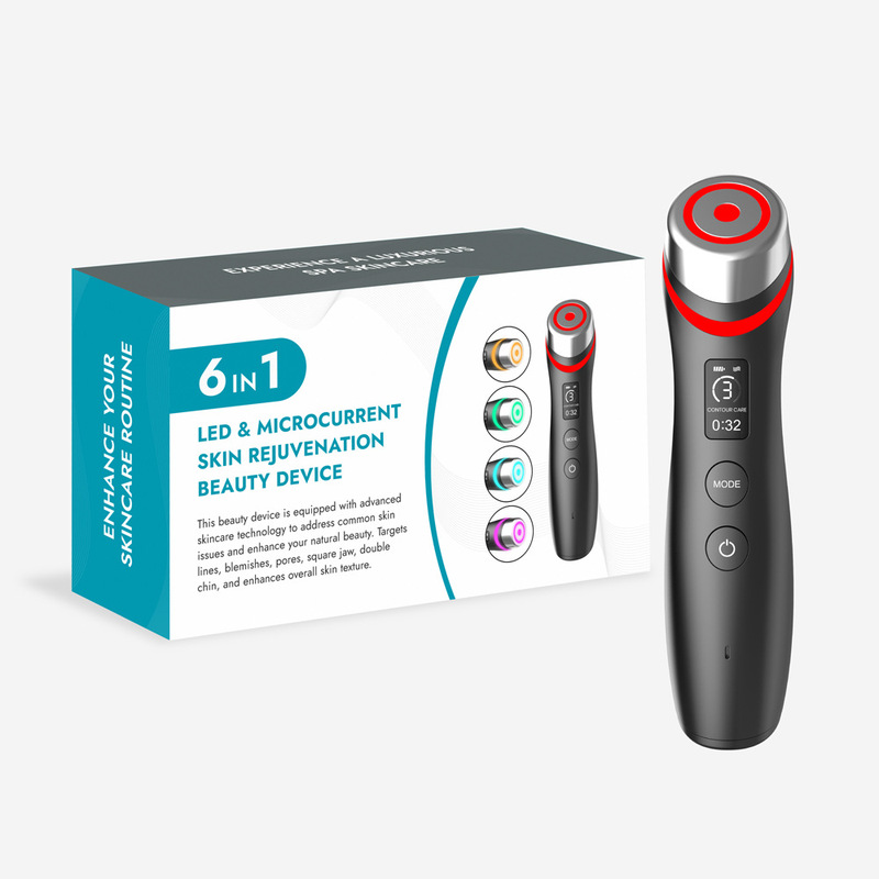 Cross-border new product 5 color light import EMS micro-current vibration massager red blue light water light pore beauty instrument Cross-border new product 5 color light import EMS micro-current vibration massager red blue light water light pore beauty instrument