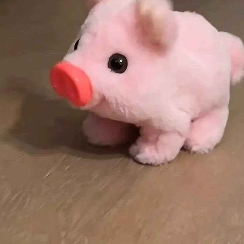 新品 仿真电动呆萌可爱仿真叫小香猪会走会叫儿童毛绒玩具