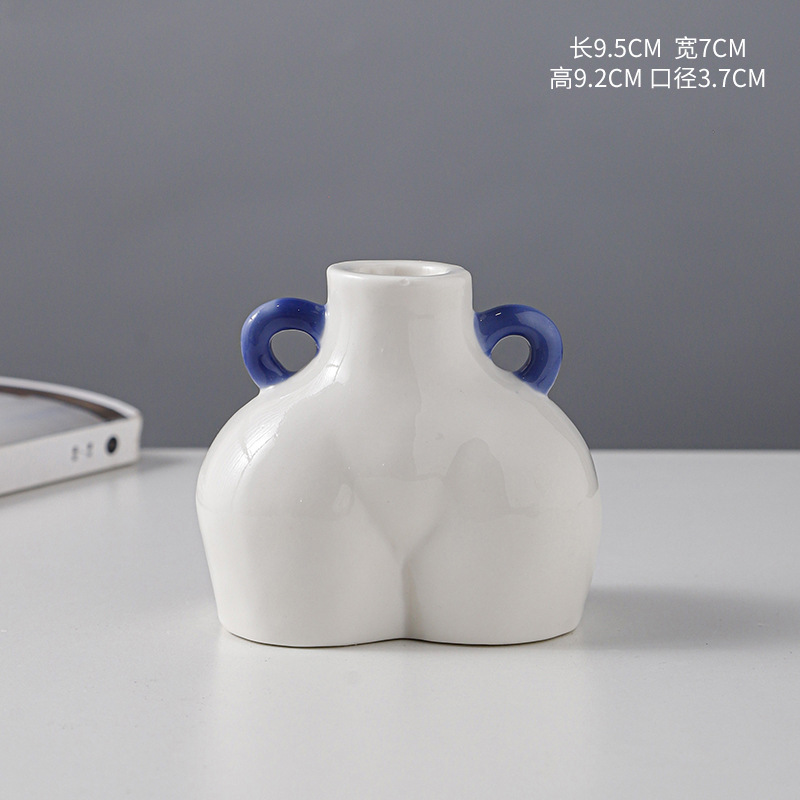 Venta caliente de la fábrica sola cabeza Europea romántica cuerpo cerámica candelabro decoración del hotel titular vela artesanía creativa