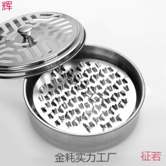ステンレス鋼の蚊よけディスクホルダークリエイティブ家庭用耐火性と火傷防止蚊よけホルダー白檀ディスク香炉屋外蚊よけボックス蓋付き