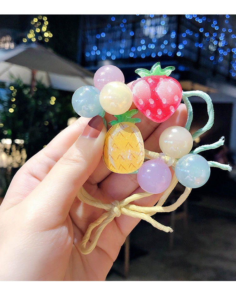 Hair Tie Hair Accessories Type Headwear Classification Cute Simple Summer Fruit Headband High Elastic Rubber Band Headdress