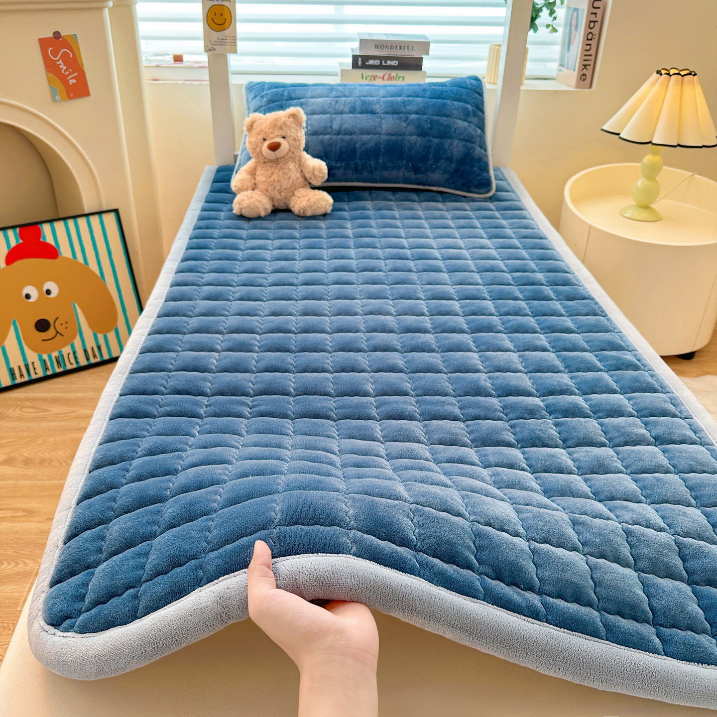 colcha de invierno más mantas cama cama cama cama de leche estofado estofado hogar dormitorio estofado de estofado único para estudiantes
