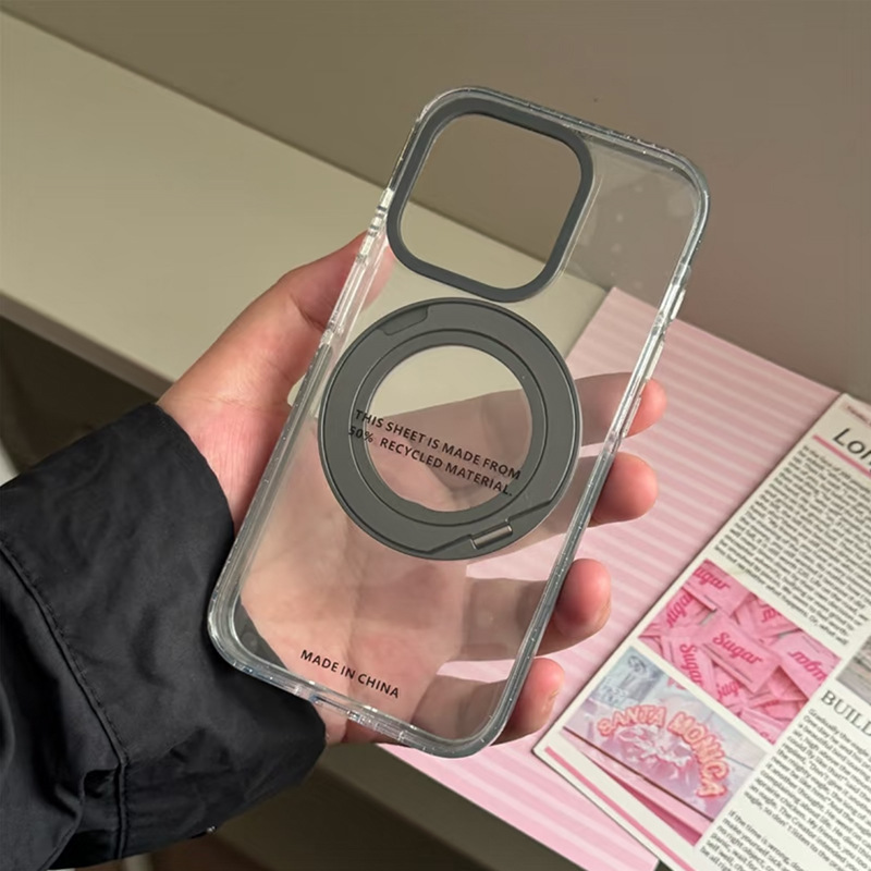 【新科技AI拍照按键】糖果色透明磁吸支壳适用苹果16ProMax手机壳新款iPhone15pro个性简约13pm全包14保护套|undefined