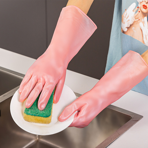 Revitalize housework gloves dishwashing gloves kitchen vegetable washing gloves thickened multi-color housework cleaning leather gloves home gloves