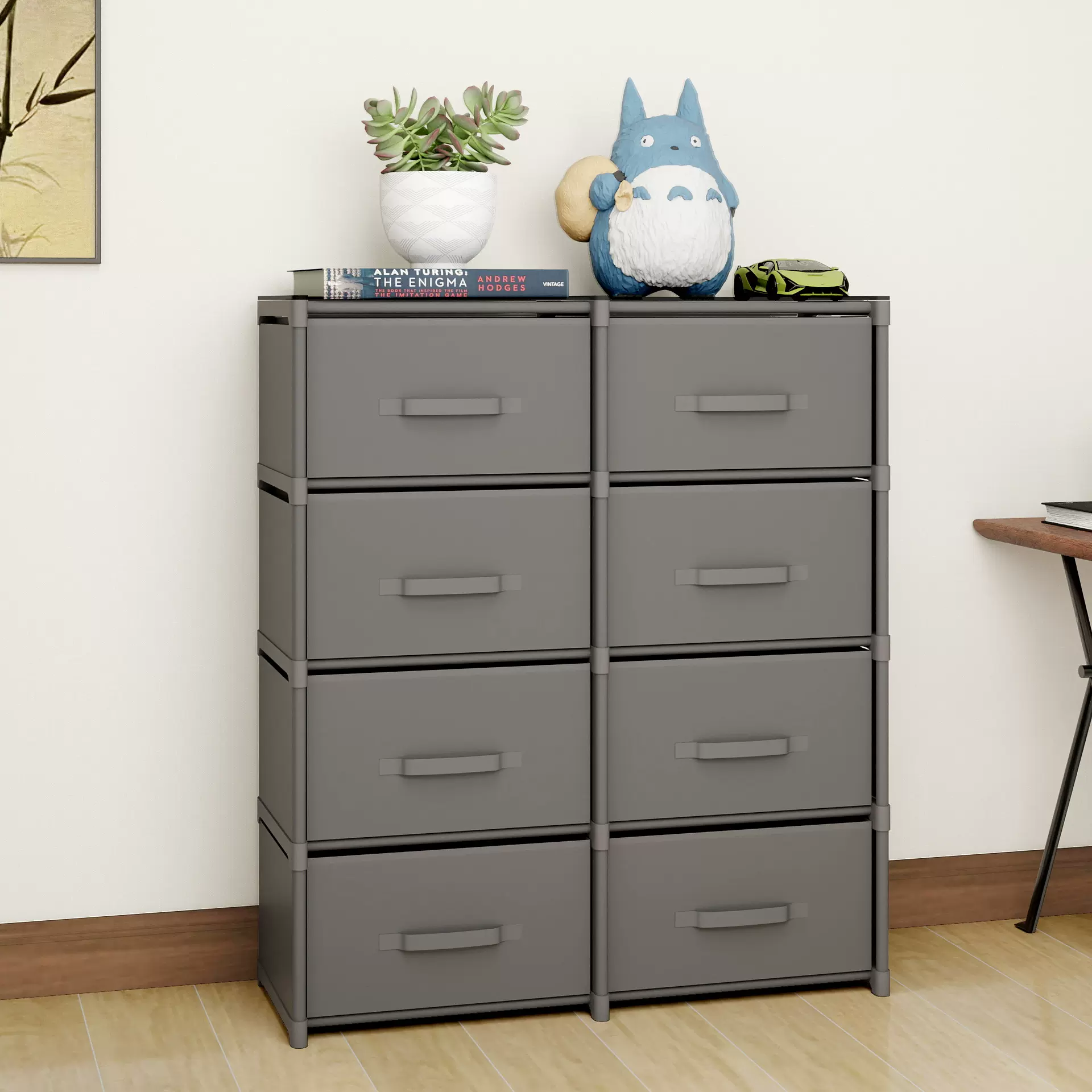 简易多层收纳柜卧室家用落地组装置物架抽屉款衣柜内衣收纳架子