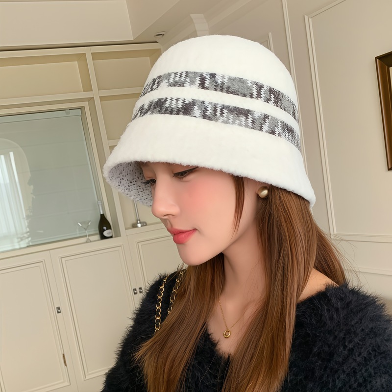 秋冬羊毛小盆帽秋冬水桶帽显脸小渔夫帽冷淡风潮酷英伦女保暖时尚|undefined